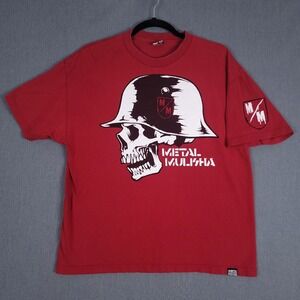 Metal Mulisha Shirt Mens 2XL‎ Red Graphic Print Short Sleeve Skull Deegan MX XXL